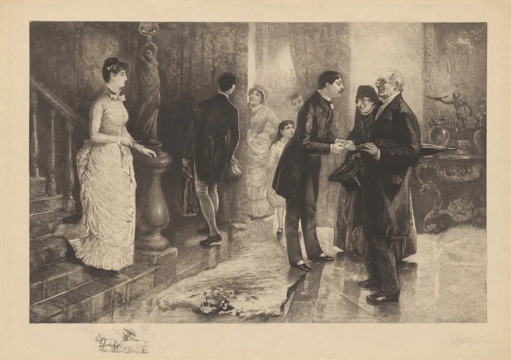 The Visit to the City, by Stephen James Ferris, ink, 1886