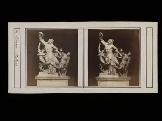 Stereoscopic photograph depicting the Laocoön