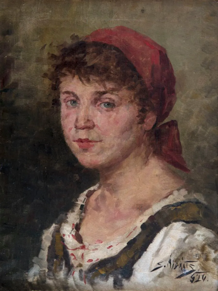 Portret de femeie, by Stevan Aleksić, unspecified
