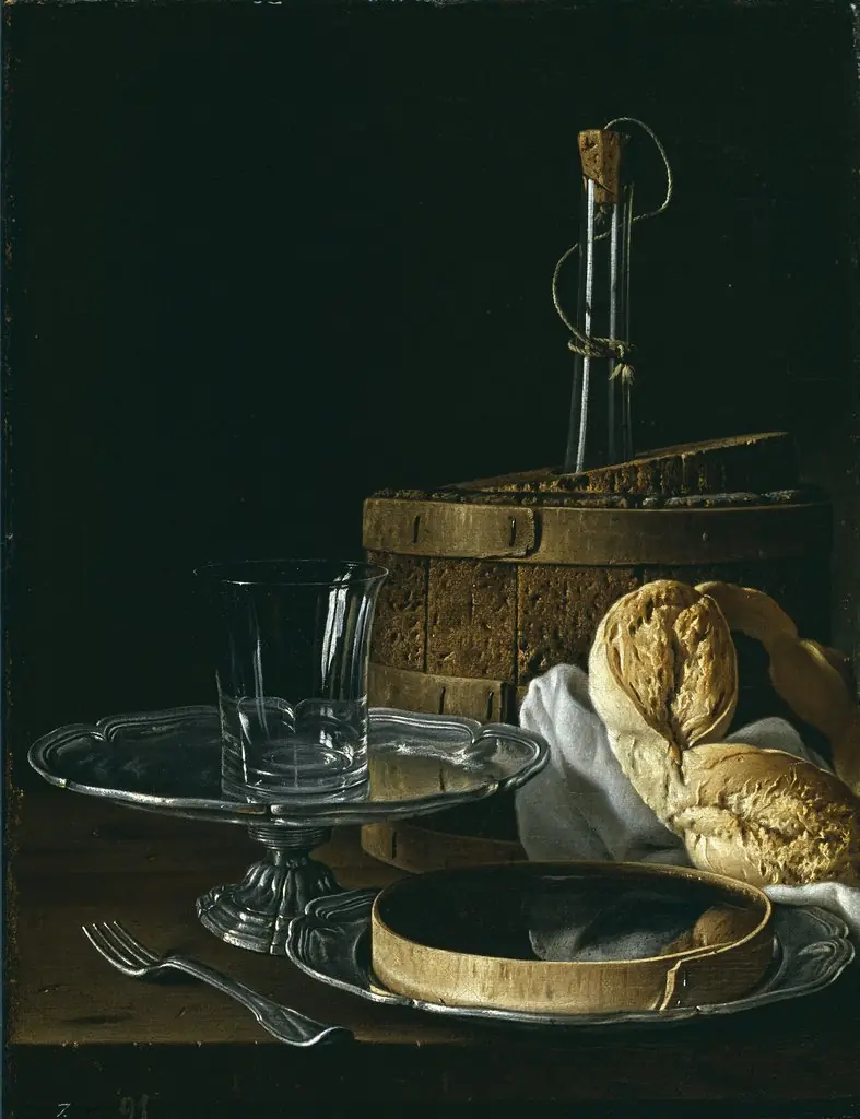 Still Life with Box of Jelly Bread Salver with Glass and Cooler