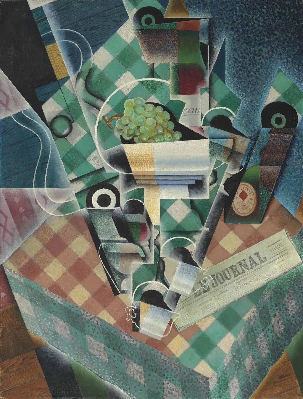 Still Life with Checked Tablecloth