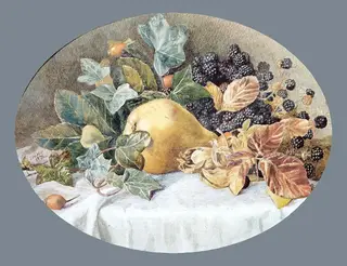 Still Life with Fruit, by John William Hill