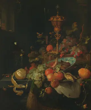 Still Life with Fruit and a Beaker on a Cock's Foot, by Abraham Mignon