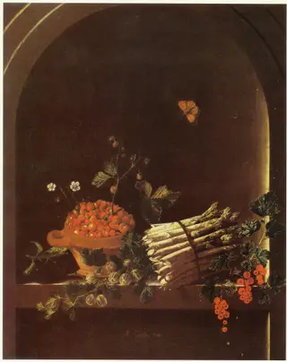 Still Life with Fruit and Asparagus