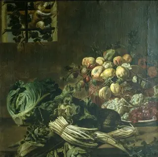 Still Life with Fruit and Vegetables, by Adriaen van Utrecht