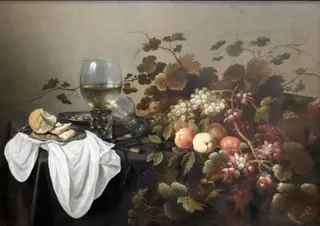 Still life with fruits and Roemer, by Roelof Koets