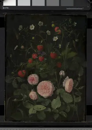 Still Life with Roses and Strawberries