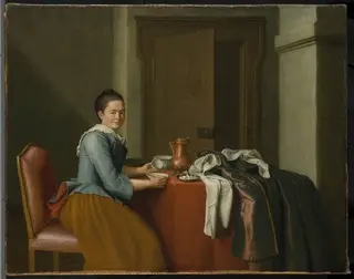 Stillleben mit weiblicher Figur, by Peter Jacob Horemans