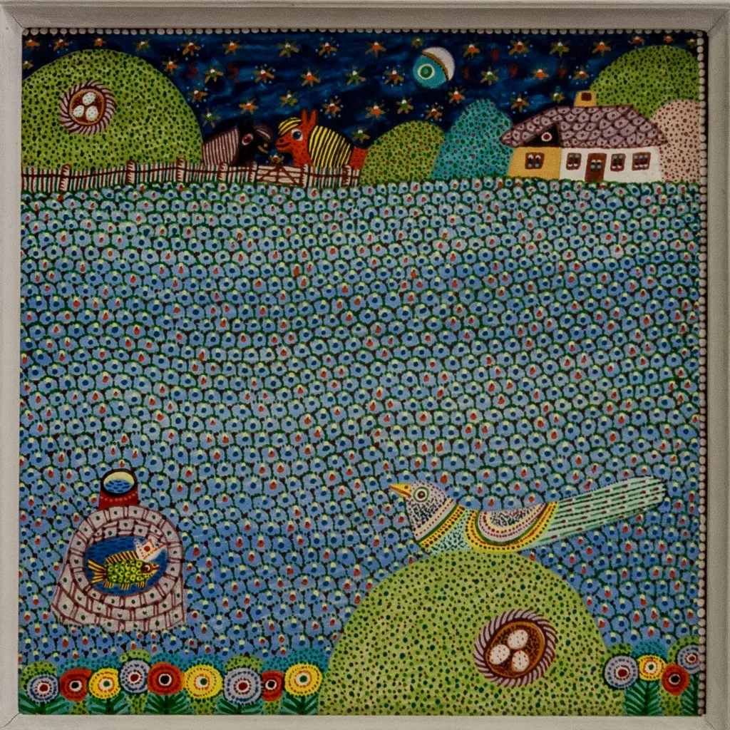 Lanul albastru, by Stirbu Ștefan, unspecified, 1994