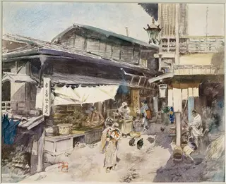 Street Scene in Ikao, Japan, by Robert Frederick Blum