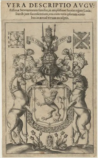Stuart Coat of Arms from Vera Descriptio by John Jonston
