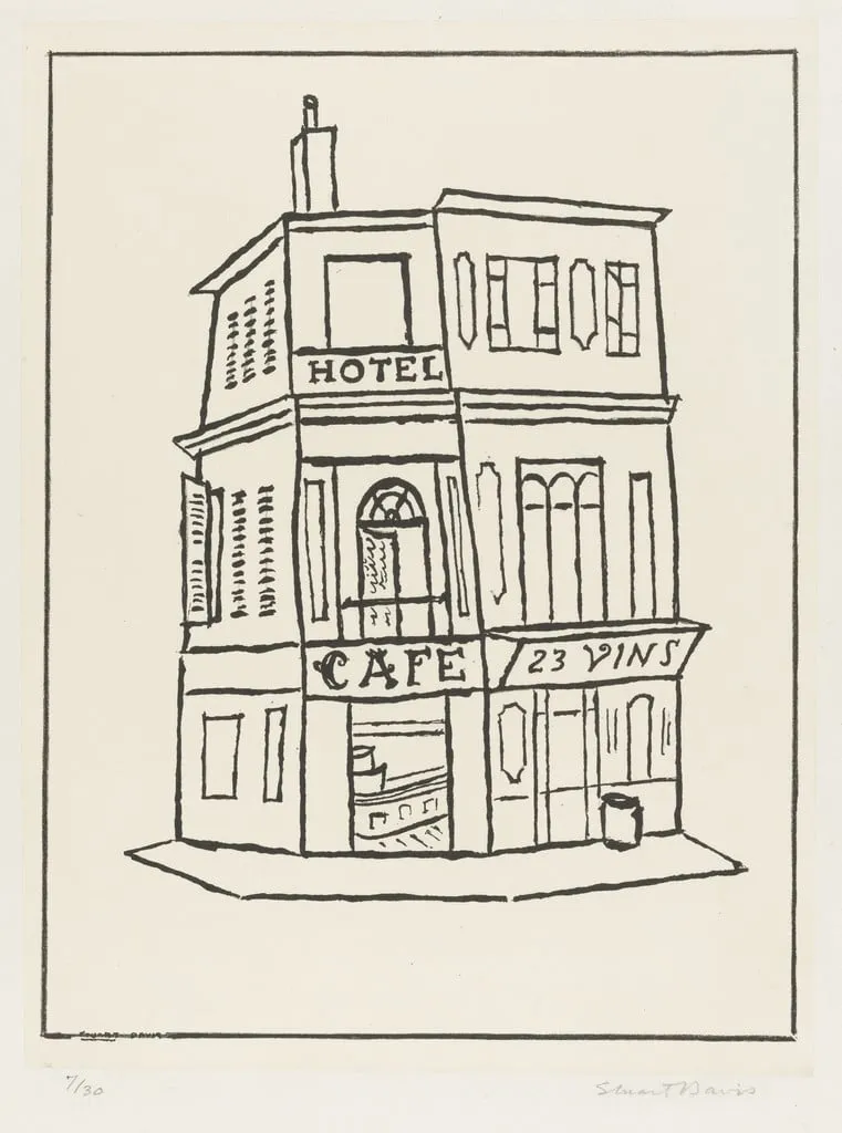 Untitled, by Stuart Davis, ink, 1928
