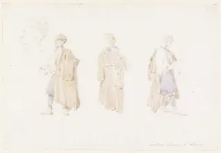 Studies of a man in Albanian dress