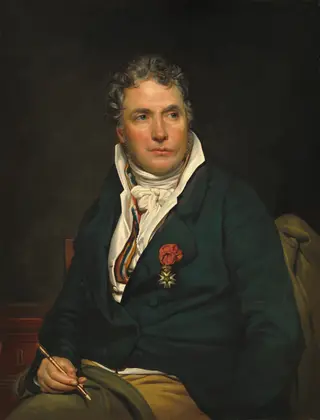 Jacques-Louis David, by Studio of Georges Rouget, 1814