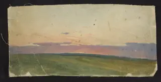 Study of a landscape at sunset