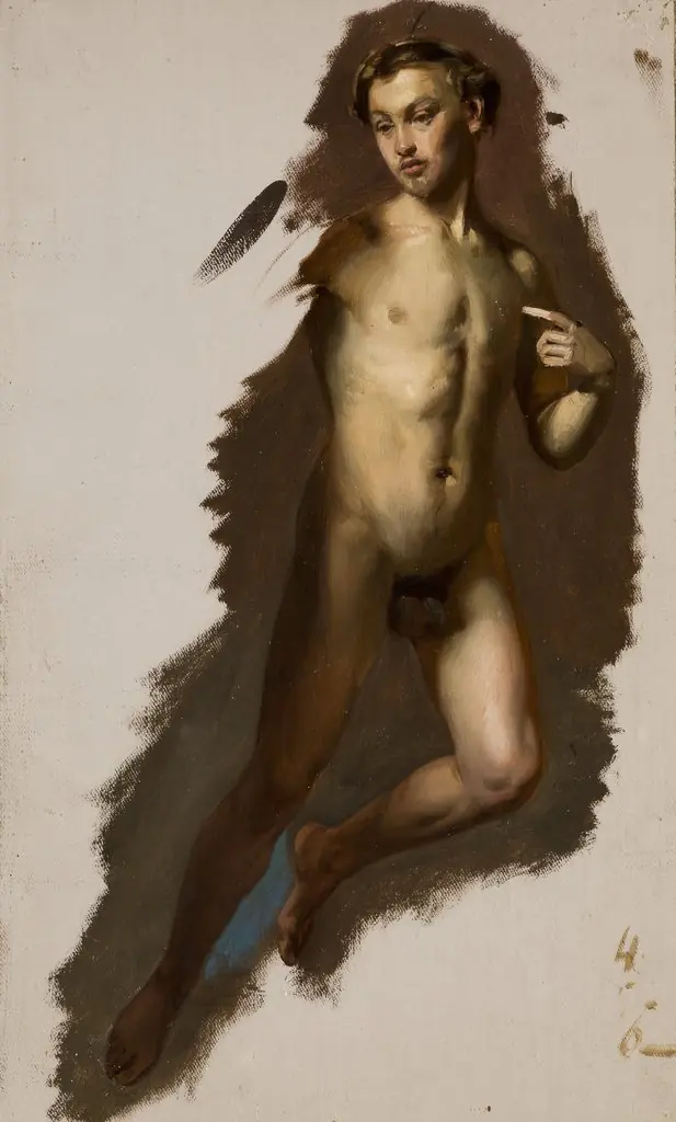 Study of the Amor Figure to the Painting "Wedding Procession of Amor and Psyche"