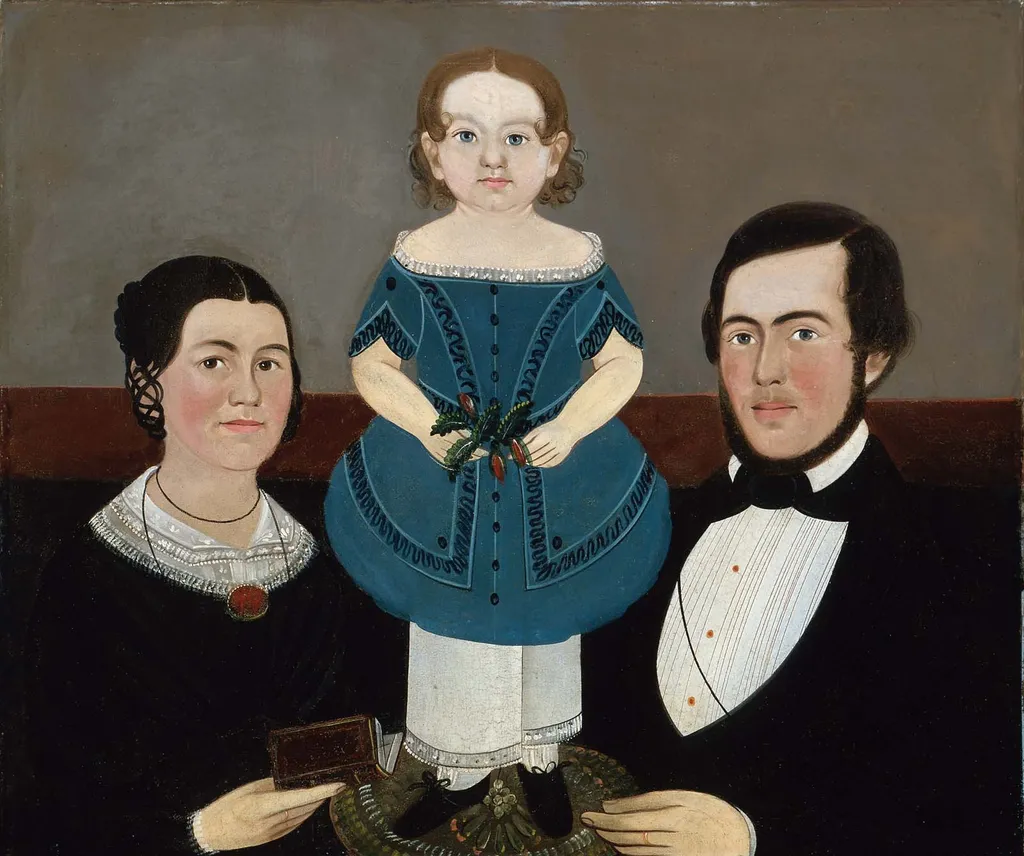 Family Group, by Sturtevant J. Hamblin, oil, 1845