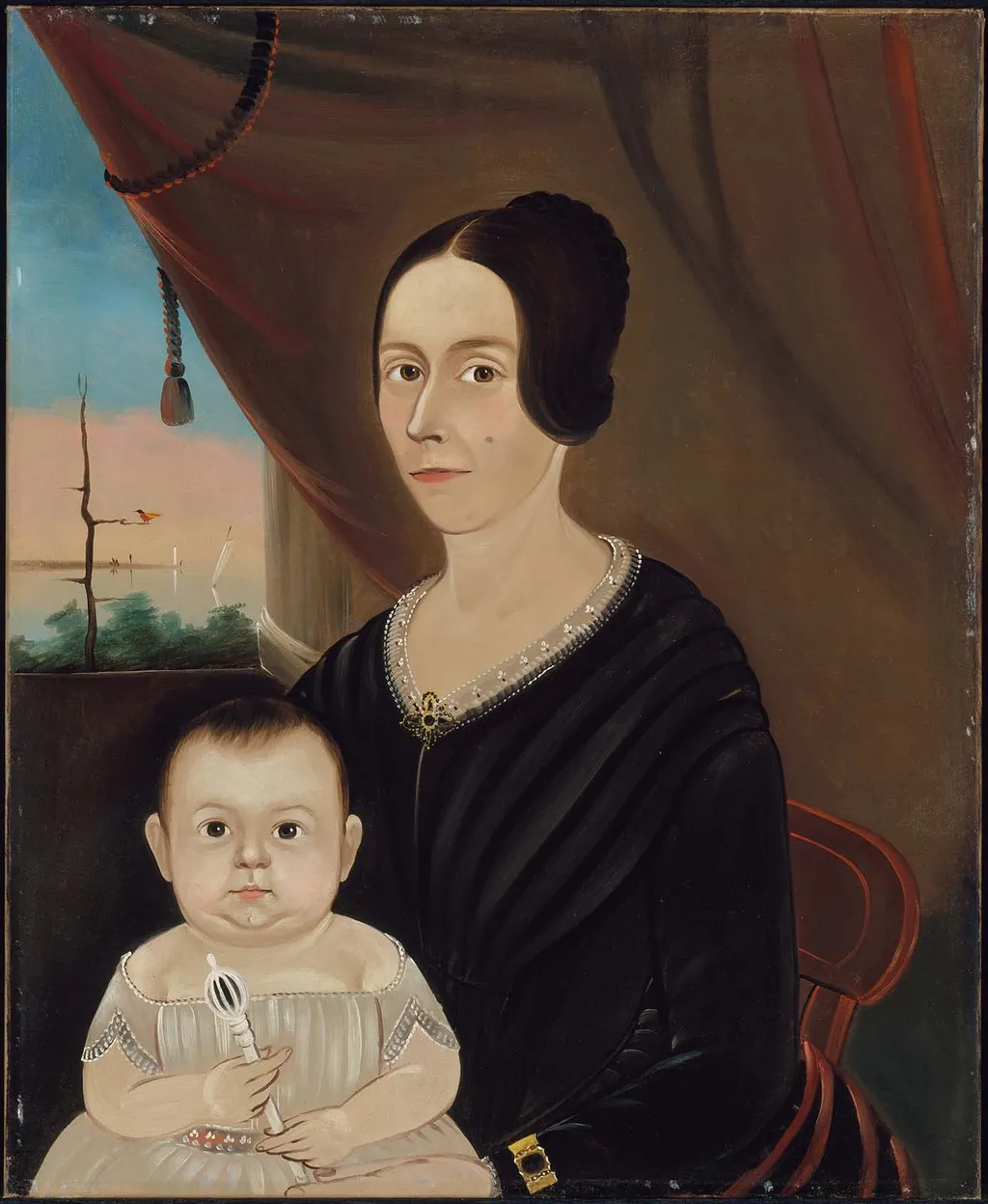 Mother and Child, by Sturtevant J. Hamblin, oil, 1848