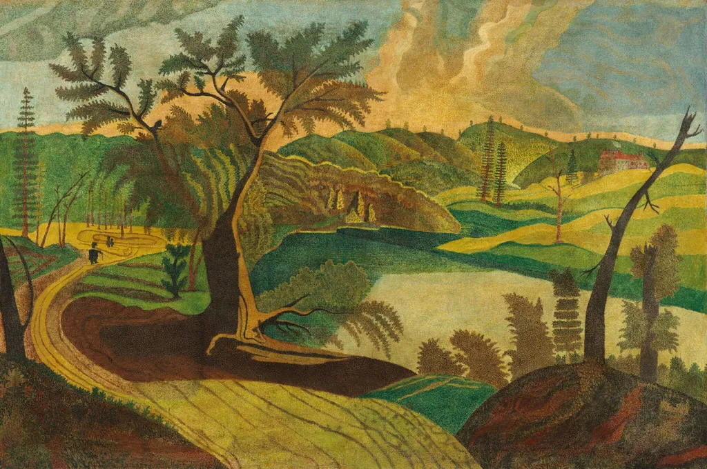 Stylized Landscape, oil, 1850
