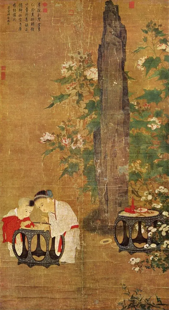 Children Playing in an Autumn Garden, by Su Hanchen