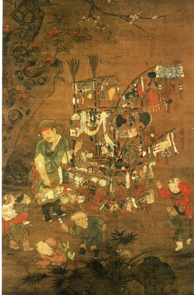The Knick-Knack Peddler, by Su Hanchen