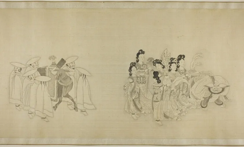 Barbarian Envoys Presenting Tribute, by Su Liupeng, unspecified, 1841