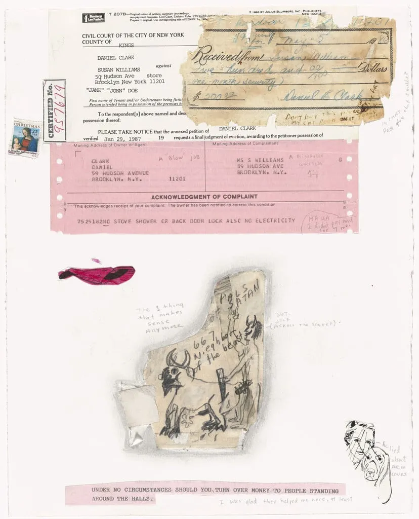 Untitled, by Sue Williams, graphite, 1992