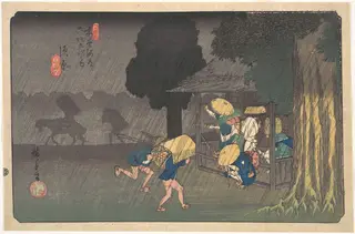 木曽海道六拾九次之内　須原|Suhara, from The Sixty-nine Stations of the Kisokaidō, by Utagawa Hiroshige
