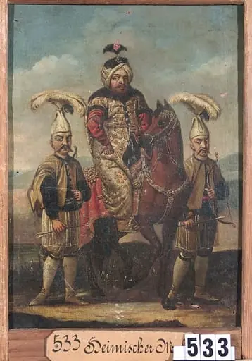 Sultan însoțit de arcași (în registrul inventar: Pașă turc), 1850