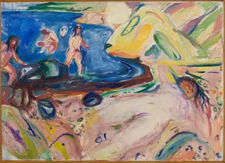 Sunbathing, by Edvard Munch