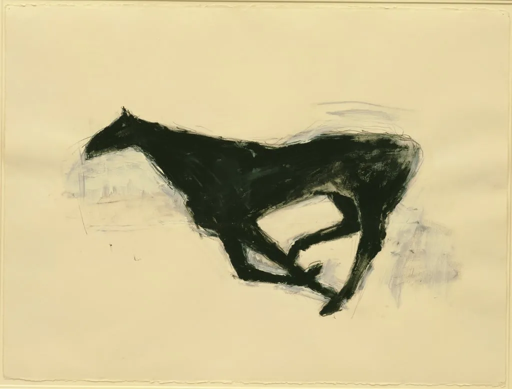 Untitled, by Susan Rothenberg, gouache, 1977