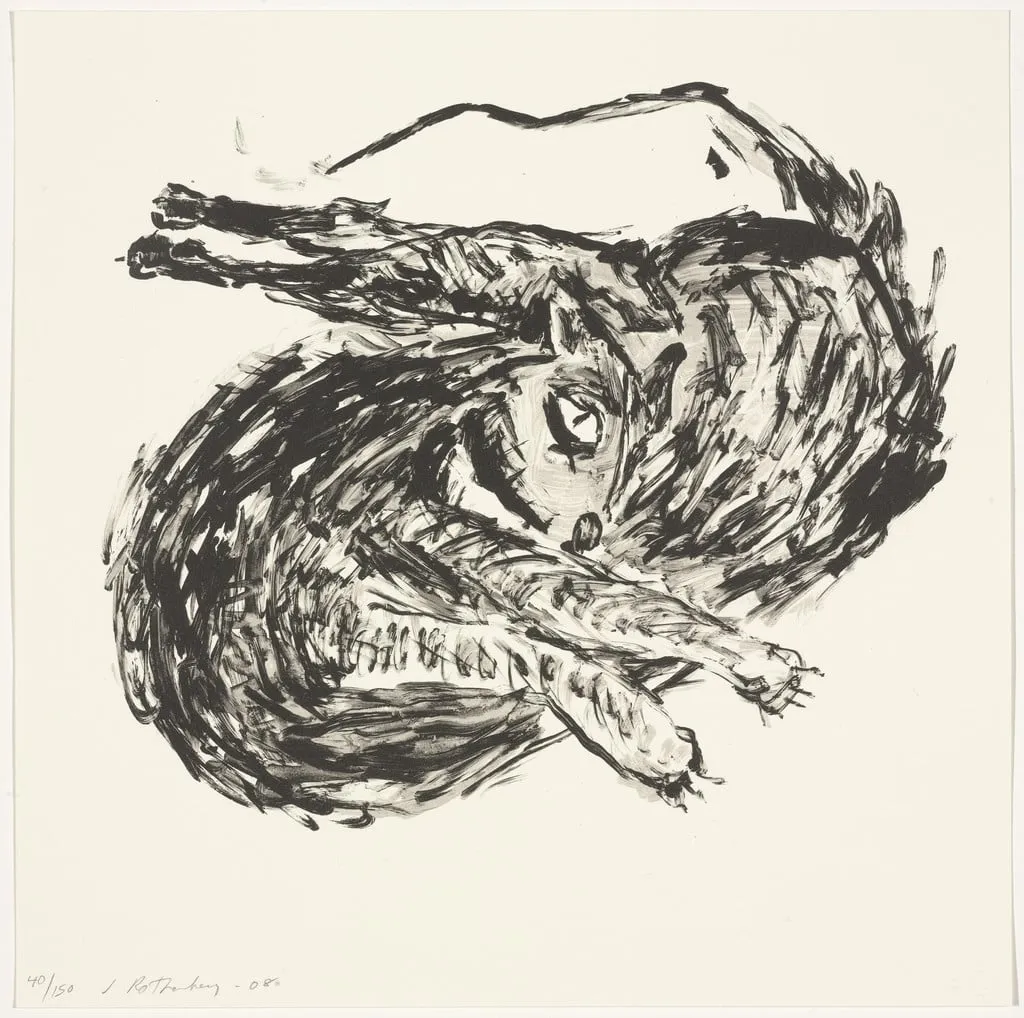 Untitled, by Susan Rothenberg, ink, 2008