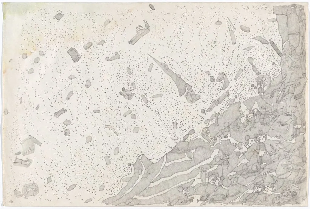 Untitled, by Susan Te Kahurangi King, graphite, 1987