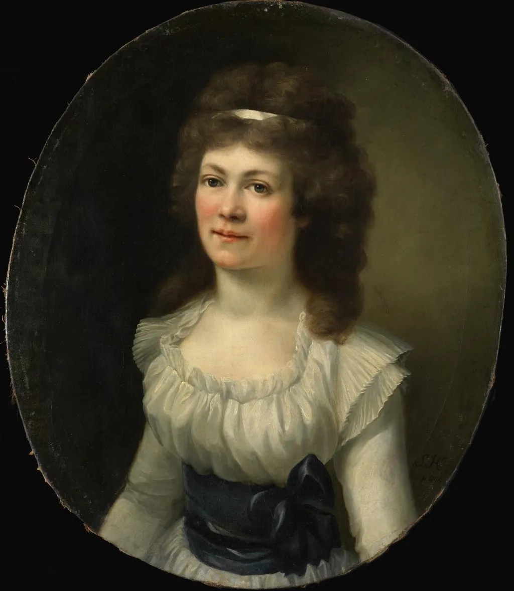 Bildnis Maria Barbara Schulthess, Gemahlin des Obmann Füssli, by Susette Hirzel, oil, 1798