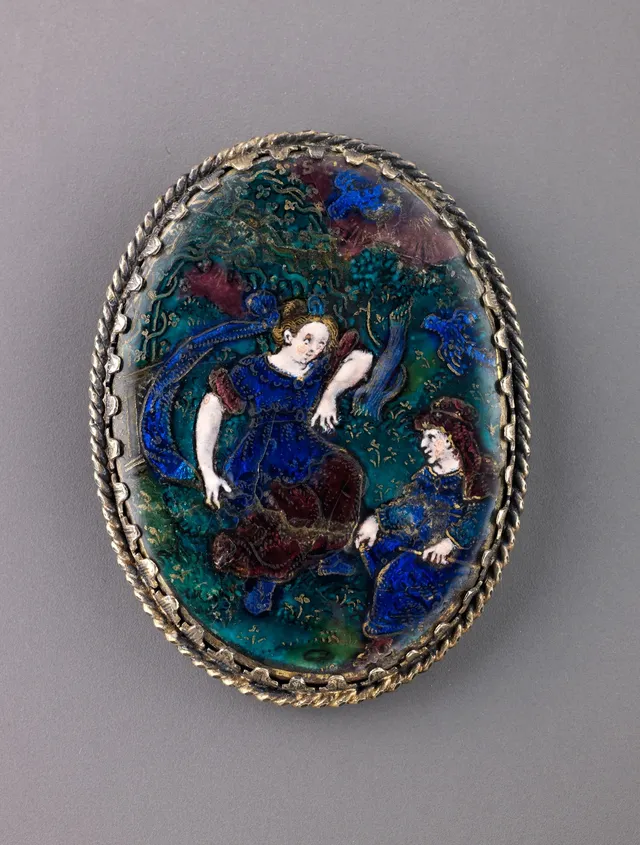 Watchcase cover: Pomona and Vertumnus