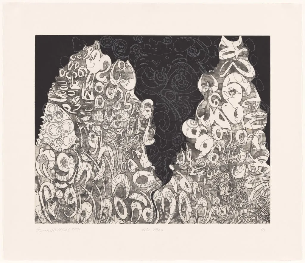 Untitled, by Suzanne McClelland, ink, 2001