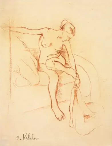 Nude Woman Seated on a Bed, by Suzanne Valadon