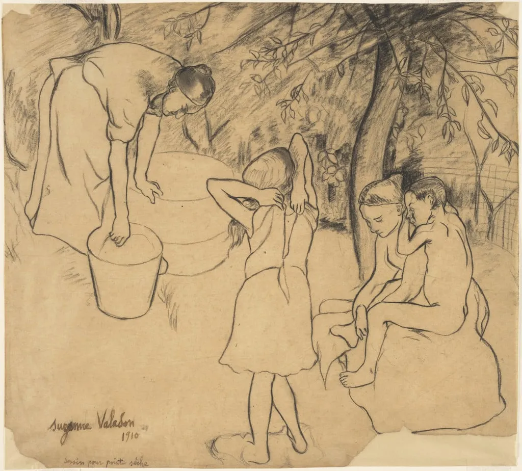 Untitled, by Suzanne Valadon, graphite, 1910