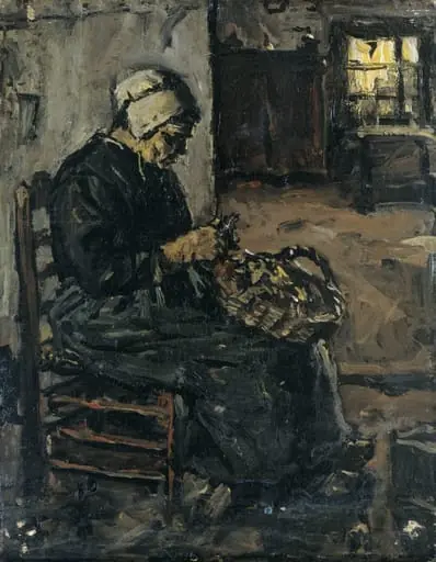 Peasant Woman Peeling Potatoes, by Suze Robertson