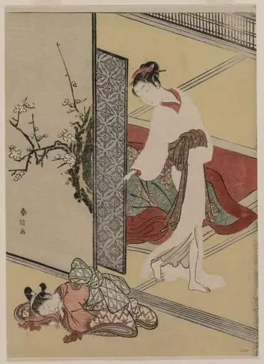 Courtesan and Sleeping Attendant, by Suzuki Harunobu