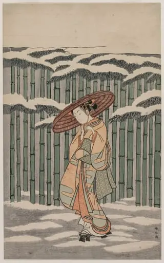 Passing the Bamboo Grove, by Suzuki Harunobu