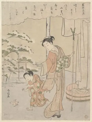 百人一首　藤原元真|Poem by Fujiwara no Motozane (ca. 860) from the Series Thirty-Six Poets, by Suzuki Harunobu