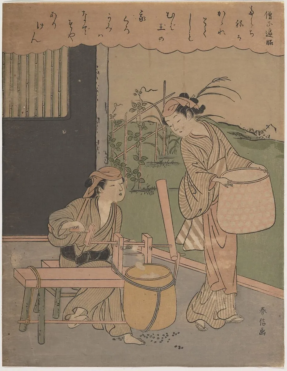 百人一首 僧正遍昭|Poem by Henjō Sojō, by Suzuki Harunobu, ink, 1766
