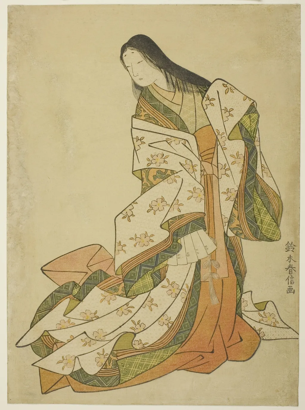 The Poetess Ono no Komachi, by Suzuki Harunobu, unspecified, 1767
