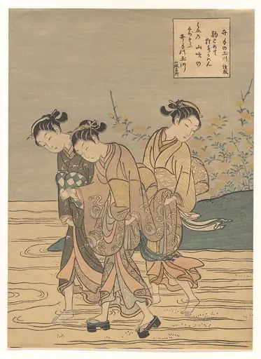 井手の玉川|The Tama River at Ide, Yamashiro Province, by Suzuki Harunobu