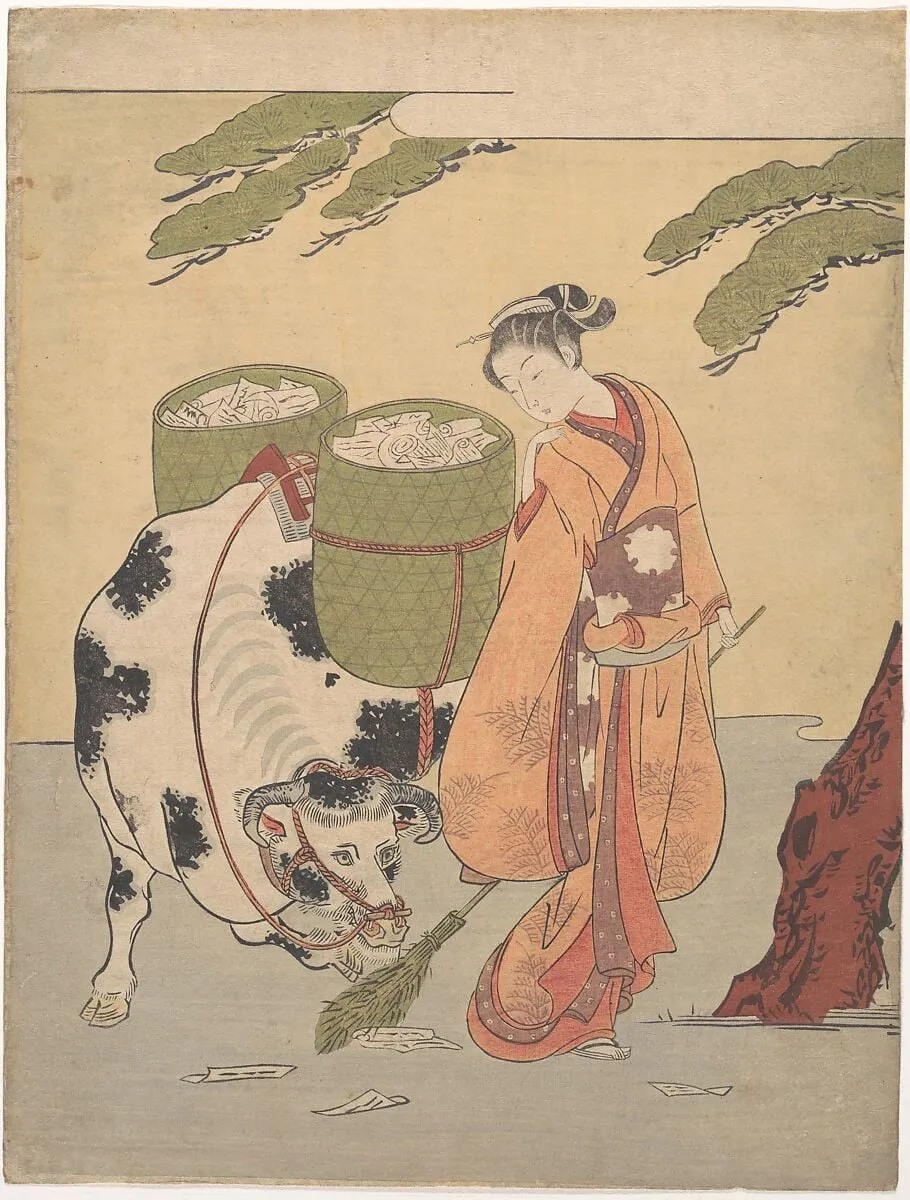 Untitled, by Suzuki Harunobu, ink, 1750