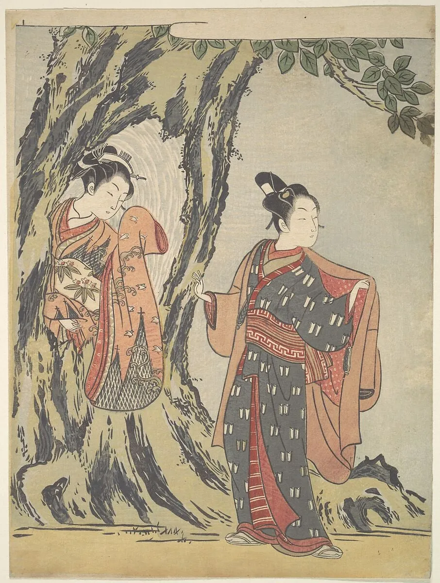 Untitled, by Suzuki Harunobu, ink, 1750