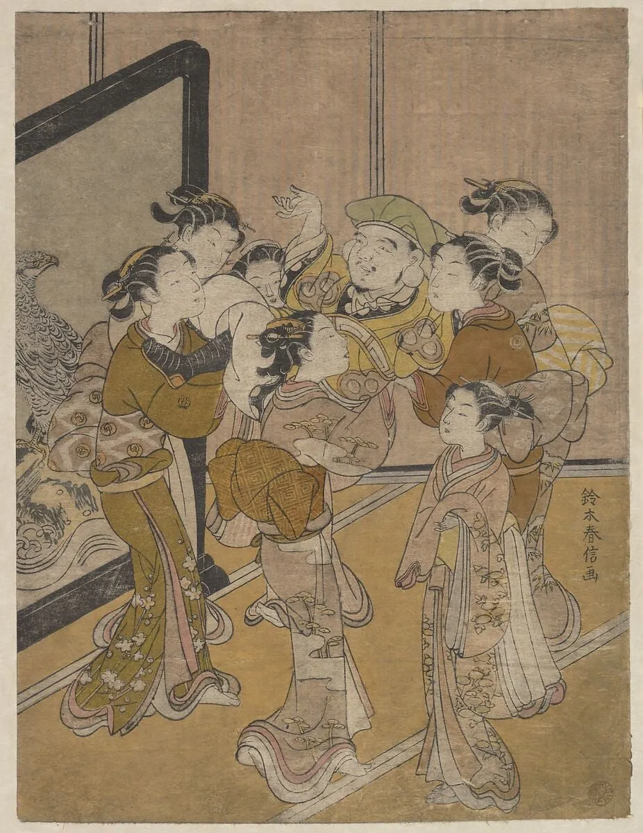 Untitled, by Suzuki Harunobu, ink, 1766