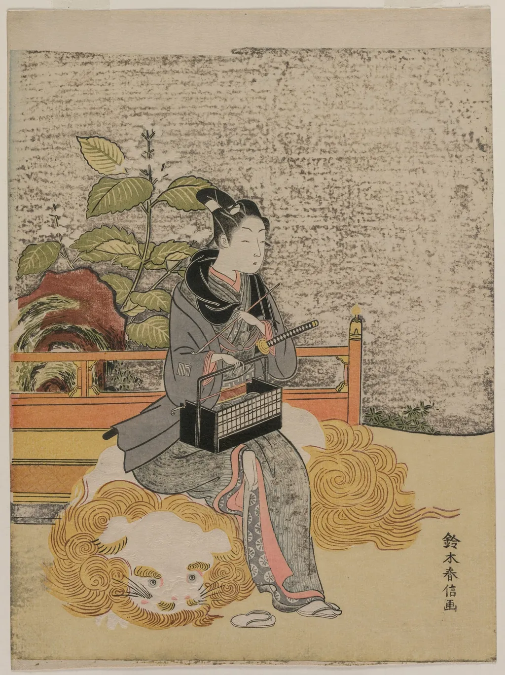 Youth as a Stand-in Monju, by Suzuki Harunobu, 1767