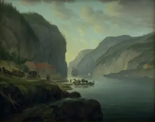 Svinesund nær Frederikshald i Norge